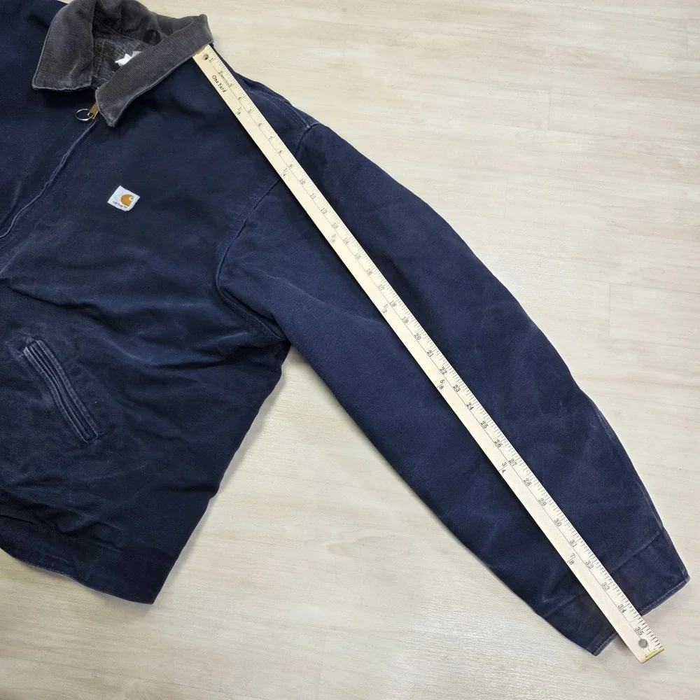 Carhartt Blanket Lined Detroit Jacket Navy Blue Fade J172 DNY Size 4XL‎